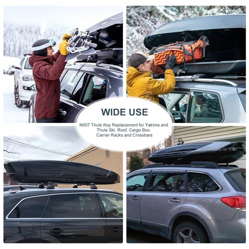 N007 Roof Rack Replacement Key, Series Frame Key, Replacement Keys for Thule Ski, Roof,Cargo Box, Carrier Racks and Crossbars [Code N007]