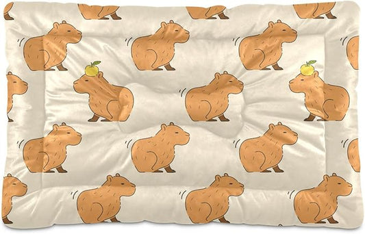 Cute Capybara Pet Bed Cute Dog Bed Mat Absorbing Non Slip Pad Pet Sleeping Mat for Small, Medium, and Large Dogs Puppy Cat 24 in x 18 in