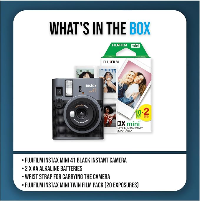 Fujifilm Instax Mini 41 Black Instant Camera
