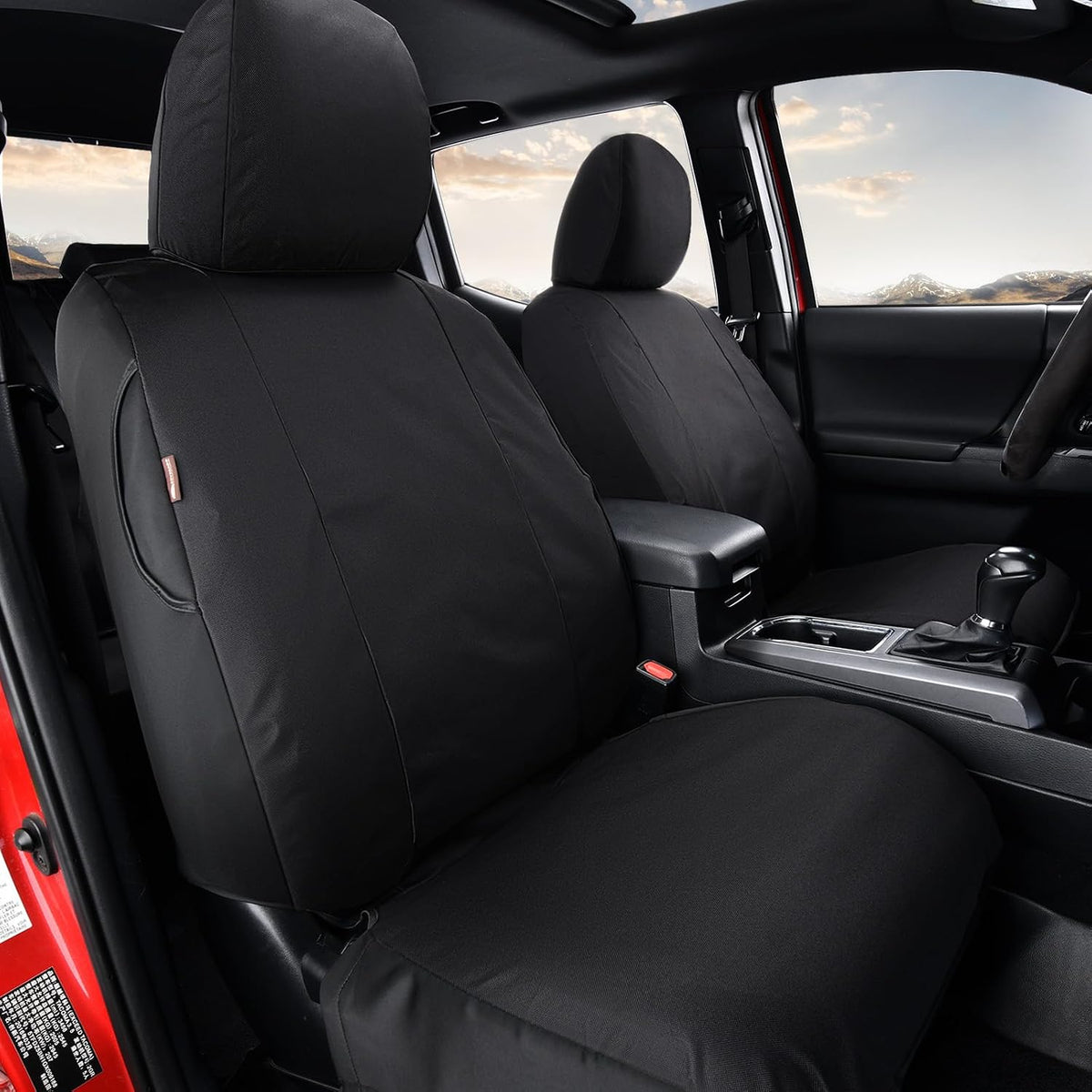 Coverado Seat Covers Custom Fit for Tacoma Double Cab/Crew Cab SR/SR5/TRD Sport/TRD Off-Road/Limited Seat Cushion Protectors 2016-2023 Oxford (Rear, Black)