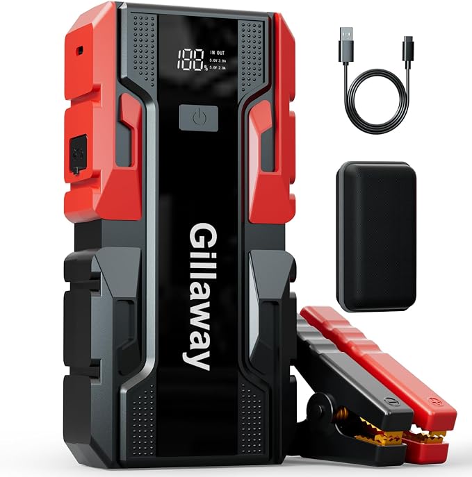 001B 3000A Car Jump Starter Battery Pack (Up to 9.0L Gas and 7.0L Diesel Engine), 12V Car Charger Jump Starter Portable Battery Jump Starter with Power Bank