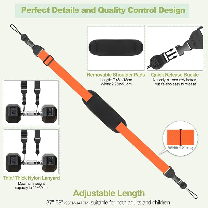 Universal Shoulder Strap, Removable Neoprene Padded Camera Strap, Adjustable