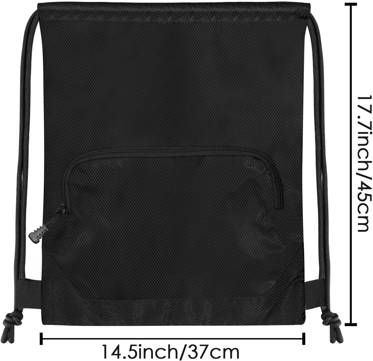 Skiennix Sports Gym Drawstring Backpack - Reusable Cinch Bag for Basketball & Soccer