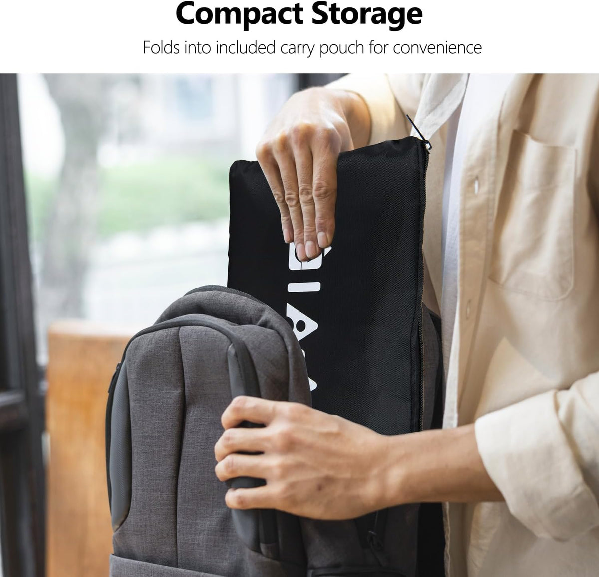 elaia Large Waterproof Car Seat Travel Bag for Airplane with Green Straps