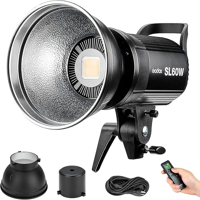 Godox SL60W LED Video Light, 60W 5600K Daylight LED Continuous Light SL-60W