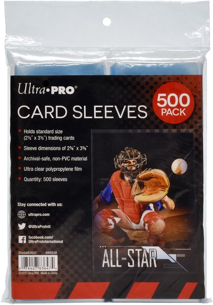 Ultra PRO - Clear Penny Sleeves® for Standard Trading Cards | 2.5" x 3.5" | 500 Count Pack