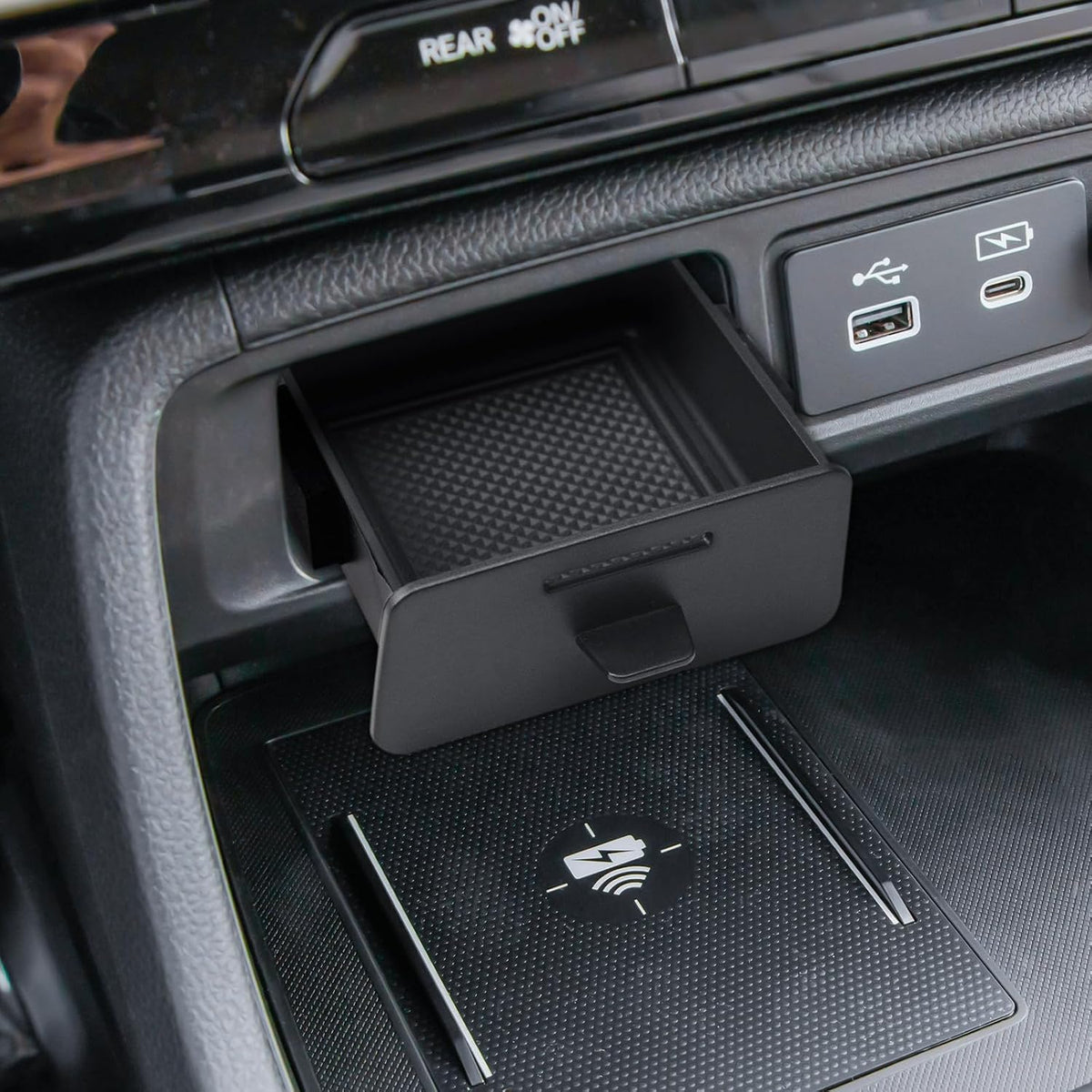 RUNROAD Dashboard Storage Organizer Tray Compatible with 2026 Honda Passport Accessories, Center Console Tray For Passport Behind Screen Armrest Organizer Dash Board