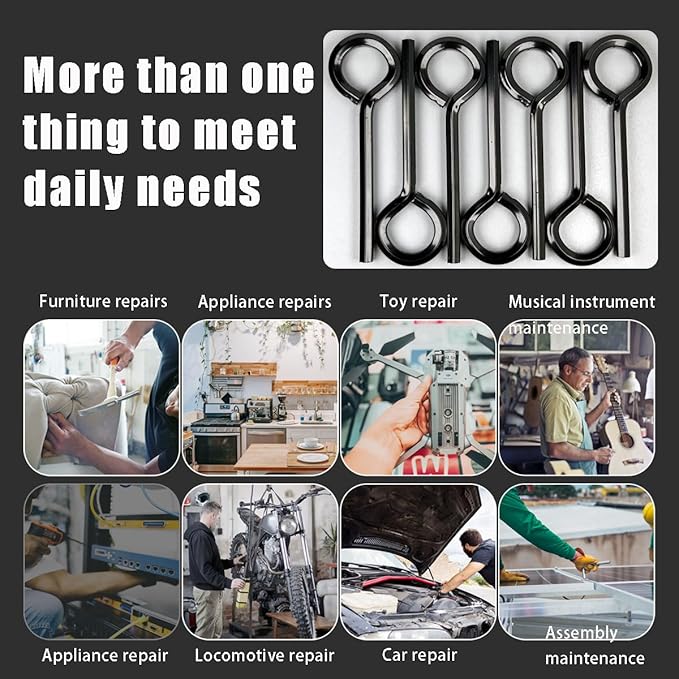 10 Pack 5/32 inch Standard Hex Dogging Key with Full Loop, Black Hex Dogging Key, Allen Key Sets Wrench Fit on Keychain Push Bar Panic Exit Device Key, Solid Metal