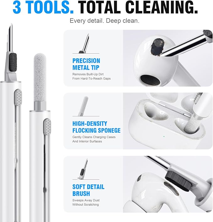 Hyashee Cleaner Kit for AirPods Pro 3/2/1, 3-in-1 Earbud Cleaning Pen