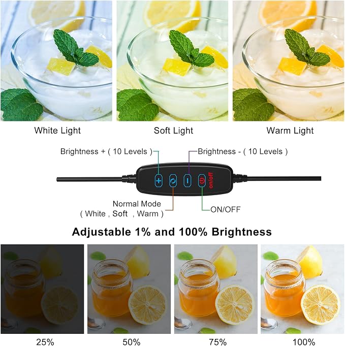 PULUZ Photo Light Box, Tri-Color Dimmable Light Shooting Tent Box