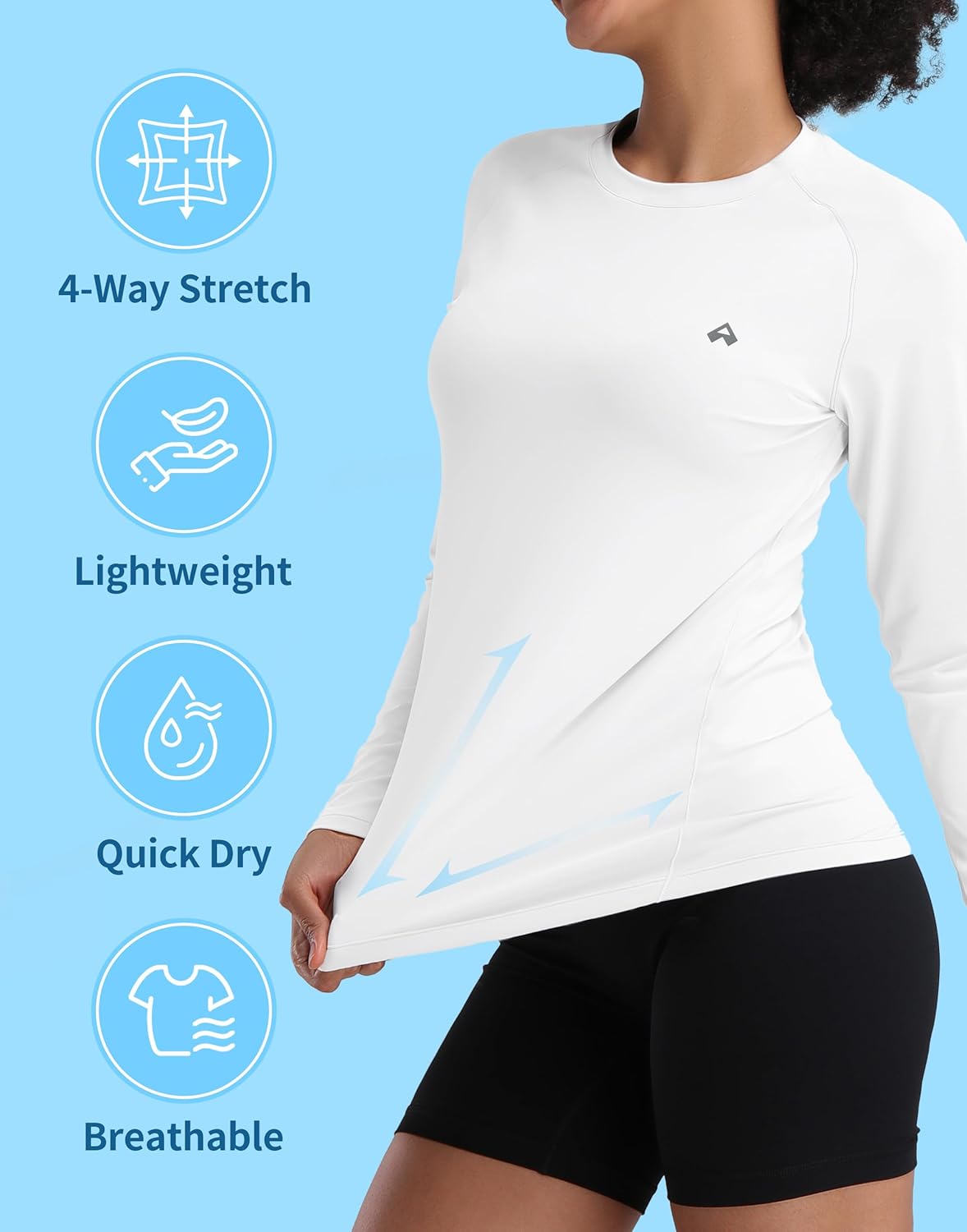 Pioneer Camp Rash Guard - Women's Sun Shirt with UPF 50+ UV Protection | Long Sleeve Quick-Dry Workout Top