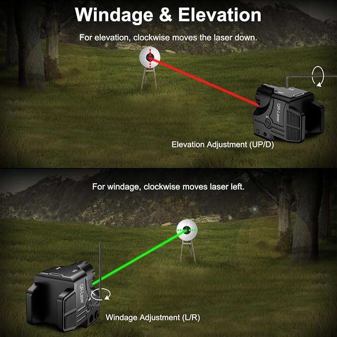Red Green Purple Blue Laser Light Combo, 800 Lumens Tactical Flashlight Laser