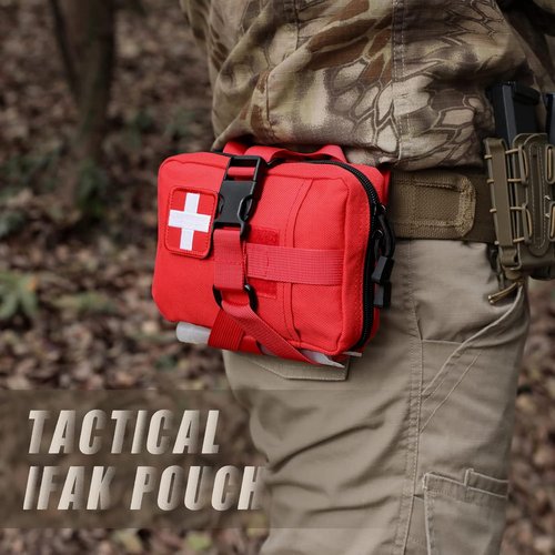 LIVANS Tactical IFAK Pouch - Tear-Away Molle First Aid Bag for Outdoor Travel & Hiking