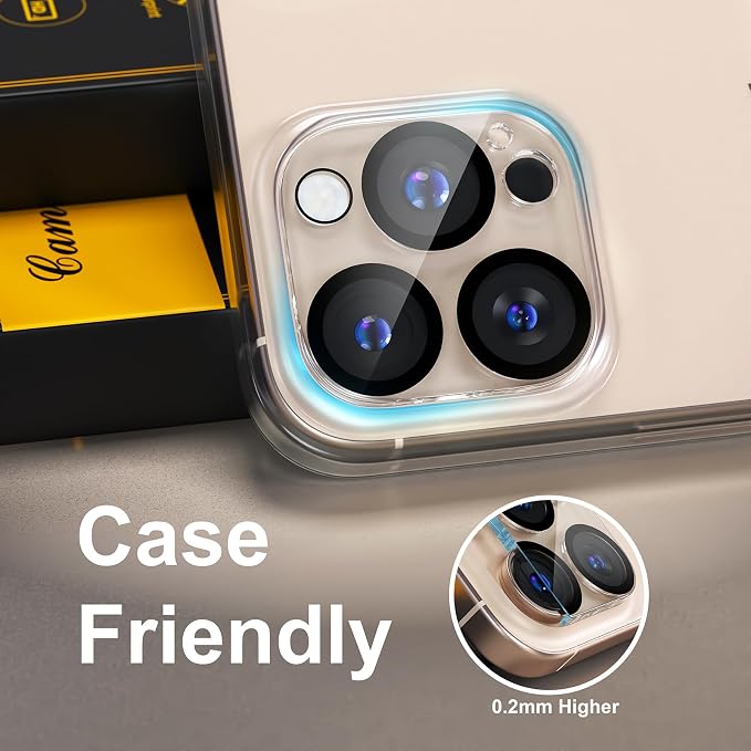 for 6 Pack iPhone 16 Pro/iPhone 16 Pro Max Camera Lens Protector 9H Tempered