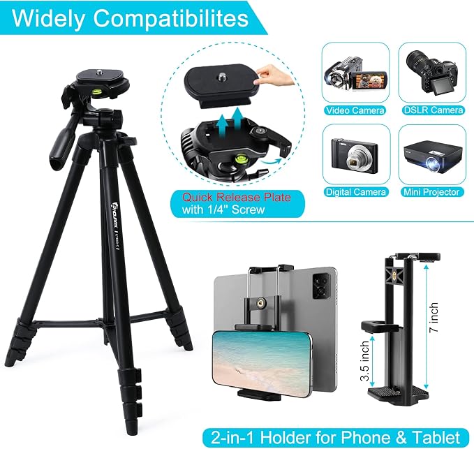 Endurax 60'' Camera Tripod Camera Stand