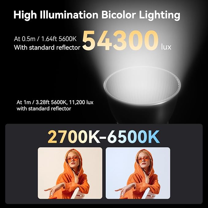 SmallRig RC 60B COB Video Light, 49Wh Battery 45min Runtime, 63W 11200lux CRI