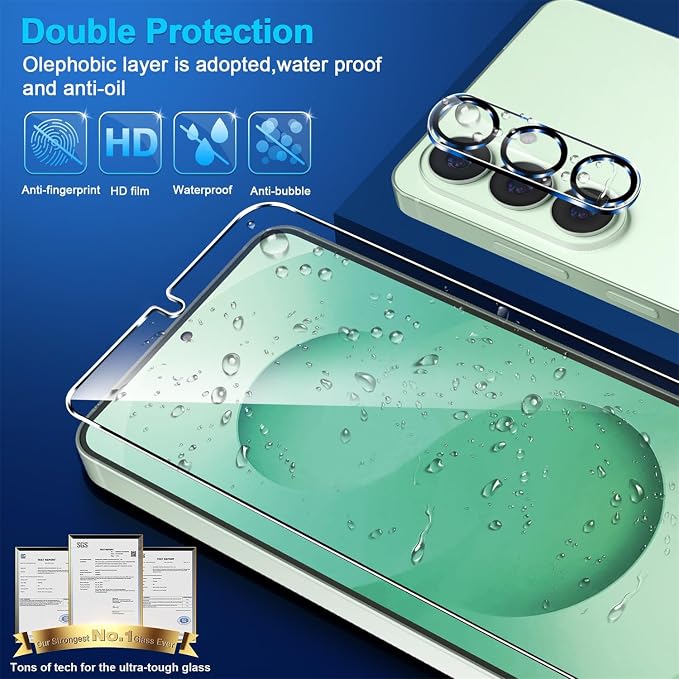 firtstnow 3 Pack for Samsung Galaxy S25 Screen Protector Tempered Glass + 3