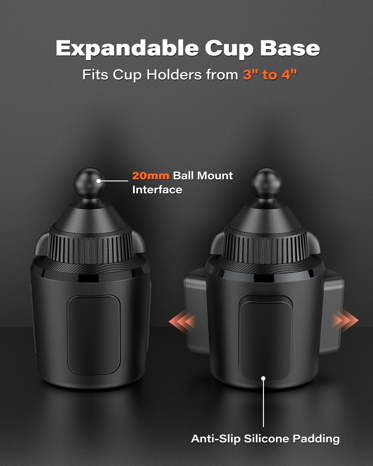 APPS2Car Heavy Duty Aluminum Cup Phone Holder for Car