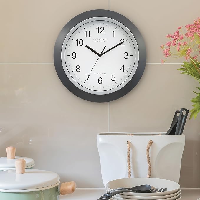 La Crosse Technology WT-3129B 12 Inch Atomic Analog Wall Clock
