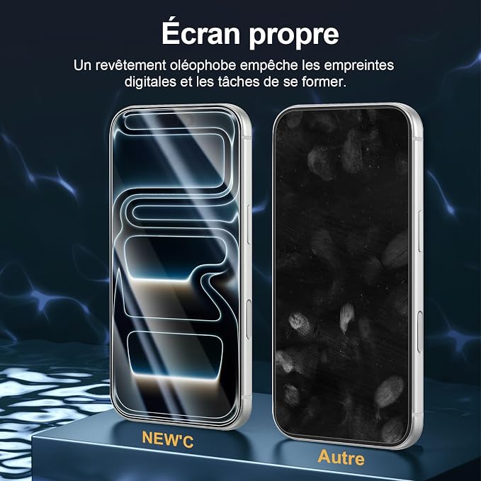 NEW'C 3x Screen Protector for iPhone 17 Pro+ 3x Camera Lens Protector, Sensor