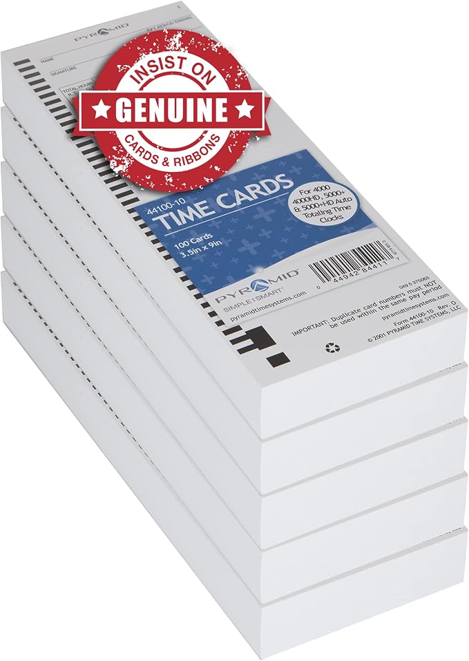 Pyramid Time Systems, 44100-10PK5, 4000ProK and 5000 Series Time Clocks from