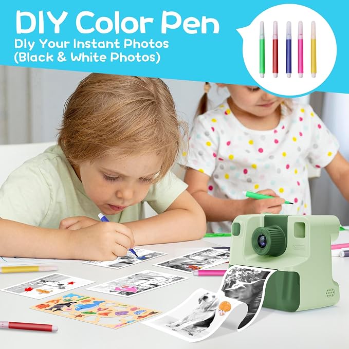 Kids Camera Instant Print, Christmas Birthday Gifts