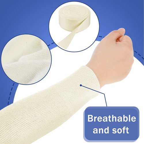 Economy Cotton Stockinette Tubular Bandage Comfortable Arm Leg Knee PreWrap for Pre-Splinting or Casting Fabrication Tubular Arm Stocking Tube Bandage (3 Inch x 11 Yard)