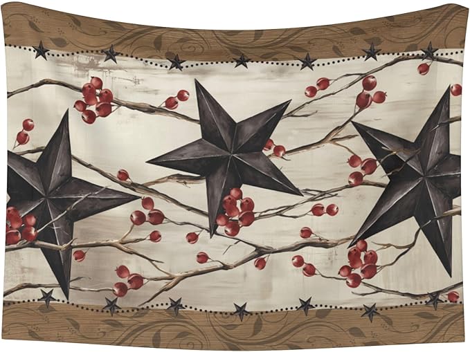 Western Star Blanket for Dog Cat - Rustic Boho Throw Blanket 30x20 Star Pet Blanket for Couch Sofa Bed