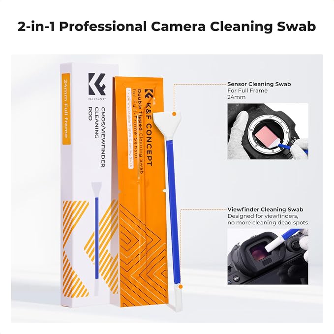 K&F Concept 2-1 24mm Full Frame Sensor Cleaning Swab & Viewfinder Cleaning Swab