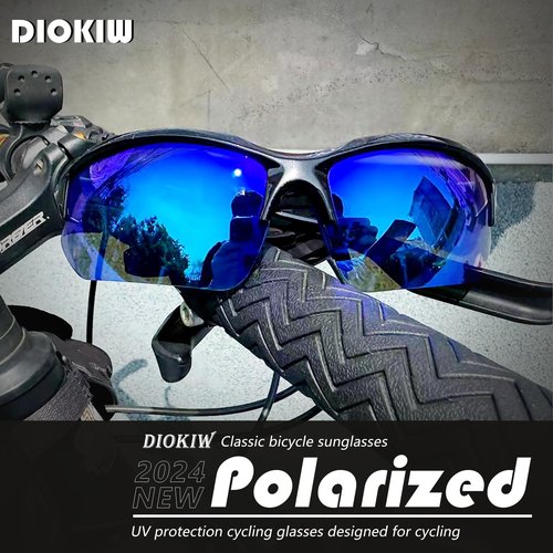 DioKiw 4PACK Sports Polarized Sunglasses for Men Cycling Running Fishing UV400 Protection Sun Glasses Lightweight Half Frame Goggles