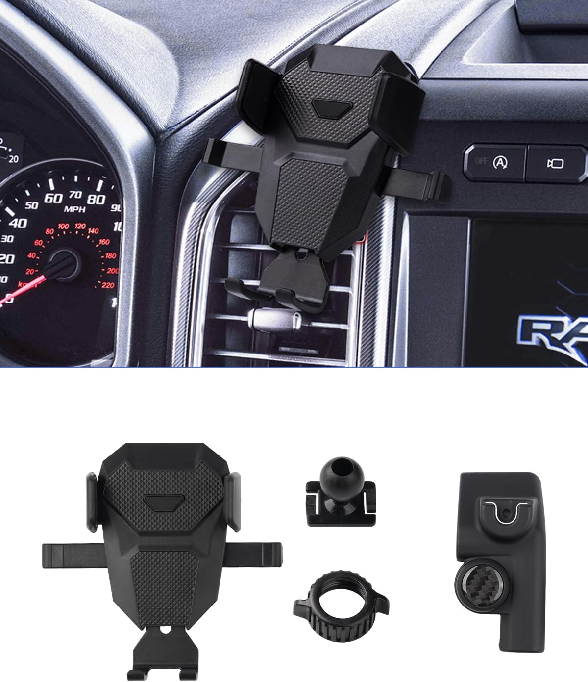 Karltys Cell Phone Holder for Toyota RAV4 2013-2018 Accessories Car Mobile Phone Holder Air Vent Mount for 4-7 Inch Phones Thick Case Friendly Fully Adjustable Stand