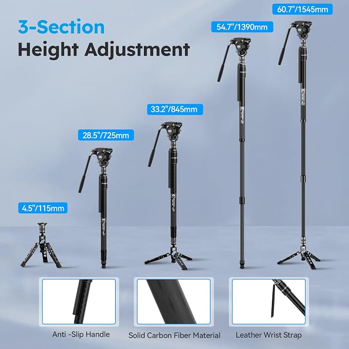 SIRUI AM-145 Carbon Fiber 3-in-1 Monopod