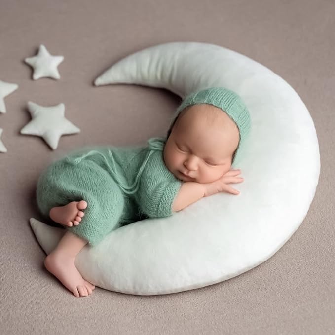 IGMaryBox Baby Moon Star Pillow Newborn Posing Pillow Newborn Photography