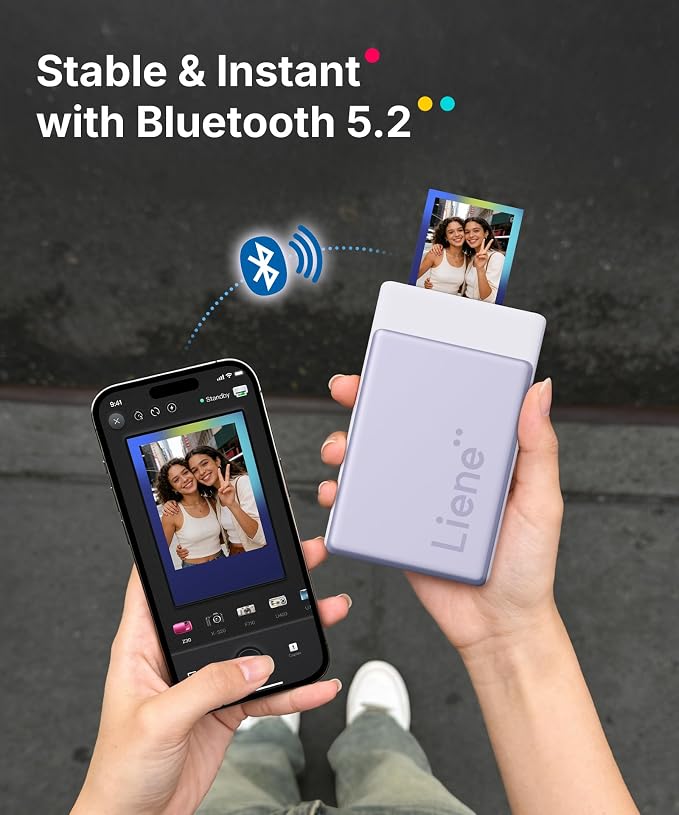 Liene Pearl N200 Pro Portable AI Photo Printer, Instant Mini Picture Printer