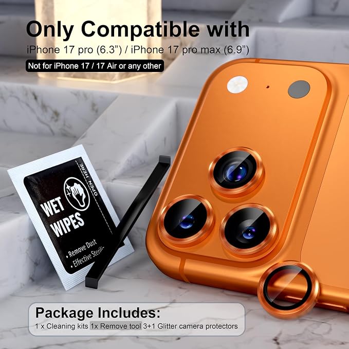 Choiche Compatible for iPhone 17 Pro/iPhone 17 Pro Max Camera Lens Protector