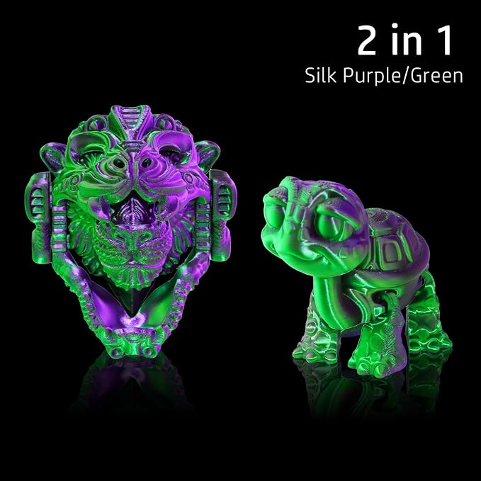 LOVOON PLA 3D Printing Filament Multicolor PLA Filament 1.75mm Silk Dual Color