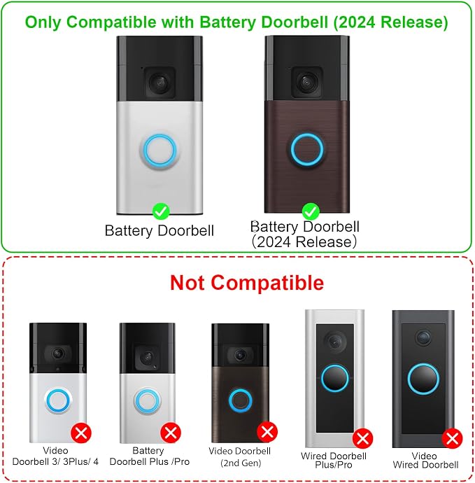 No-Drill Adhesive Doorbell Mount