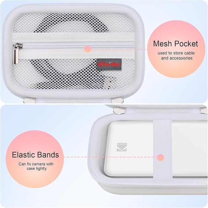 Elonbo Carrying Case for KODAK Step Instant Smartphone Photo Printer, Portable
