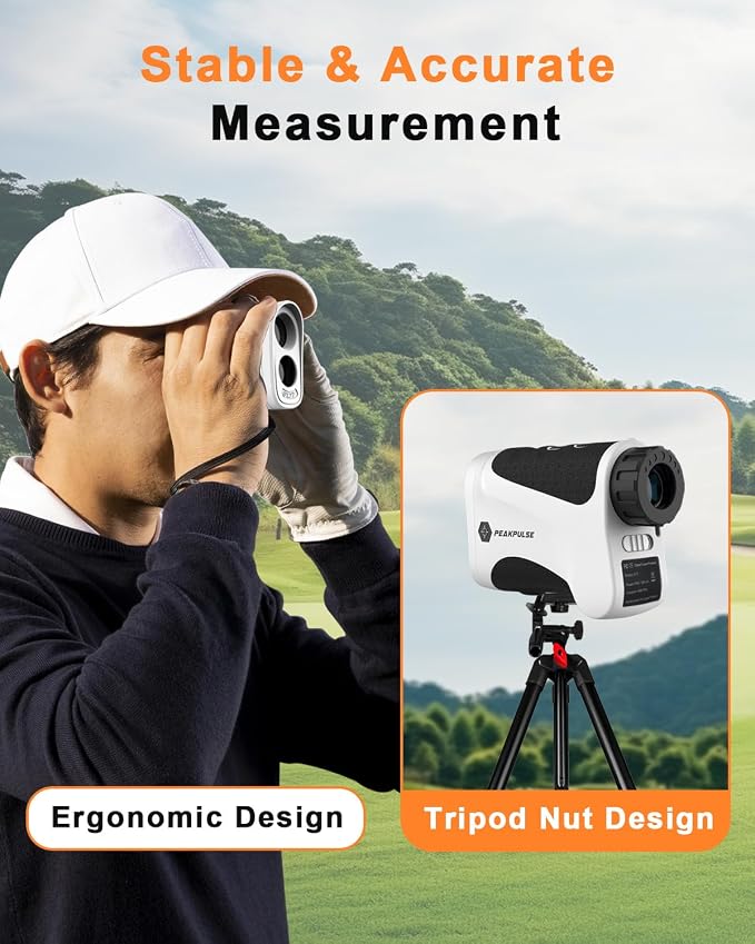PEAKPULSE Golf Range Finder 650 Yards RangeFinder Golfing High Clarity Display