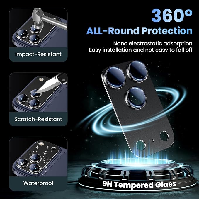 Uyiton Compatible with iPhone 17 Pro Max Camera Lens Protector