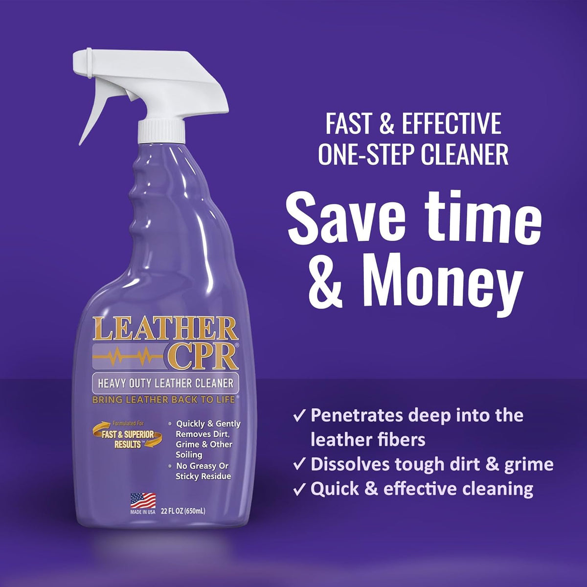 Leather CPR Heavy Duty Leather Cleaner, Car Interior, 22 oz