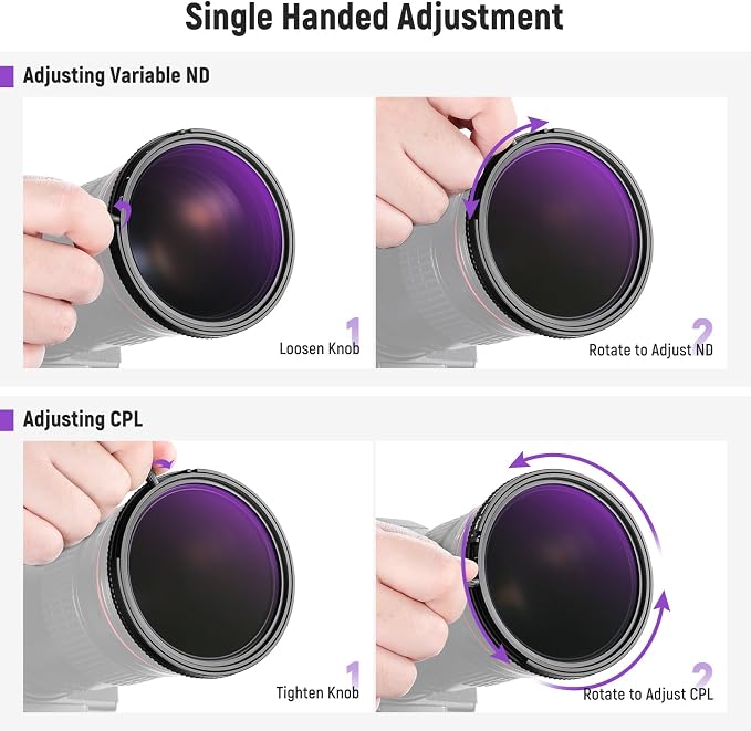 Neewer True Colors 77mm Variable ND2-32 & CPL