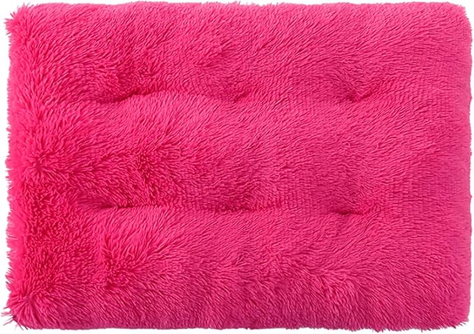 Dog Crate Mat, Dog Bed for Large Dogs, Comfy Fluffy Kennel Pad Anti-Slip for Dog beds & Furniture, Quilted Dog Bed for Pets for Medium/Small Dogs Cats (Color : Rose, Size : 20x14.9)