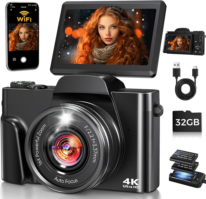 4K Digital Camera for Photography