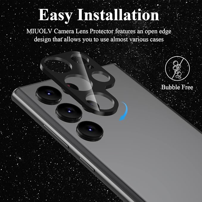 4 Pack Camera Lens Protector for Galaxy S22 Ultra, 9H Tempered Glass Camera