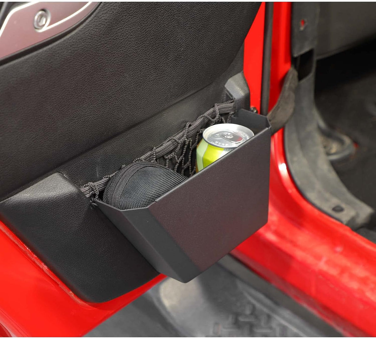 Hoolcar Rear Door Storage Pockets, Side Insert Organizer Box Metal Net Pocket Replacement for 2011-2017 Jeep Wrangler JK JKU, Interior Storage Expansion Accessories, Black, 2PCs