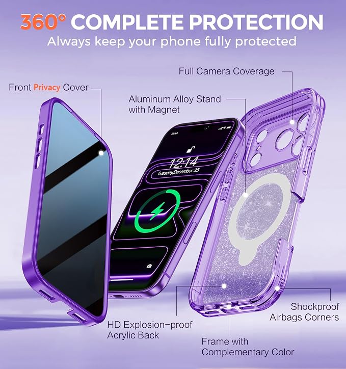 Twinkle Design Privacy Case for iPhone 17 Pro Max