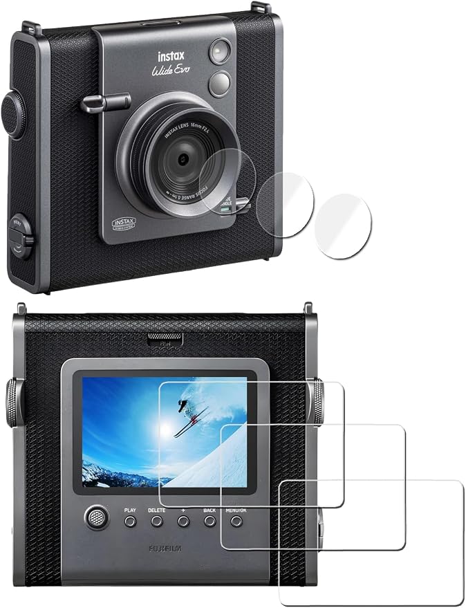 iDaPro Screen Protector for Fujifilm Instax WIDE EVO Tempered Glass + PET Film