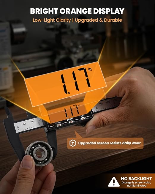 HARDELL Rechargeable Digital Caliper, Auto-Off Micrometer – Everyday Caliper