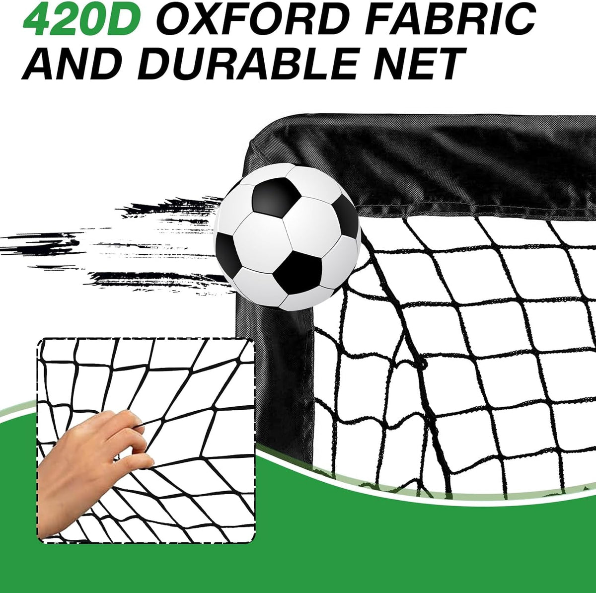 Pop Up Soccer Goal Net Set by [Brand Name] - 2 Pack 4' x 3' Portable Goals for Kids | Indoor & Outdoor Use